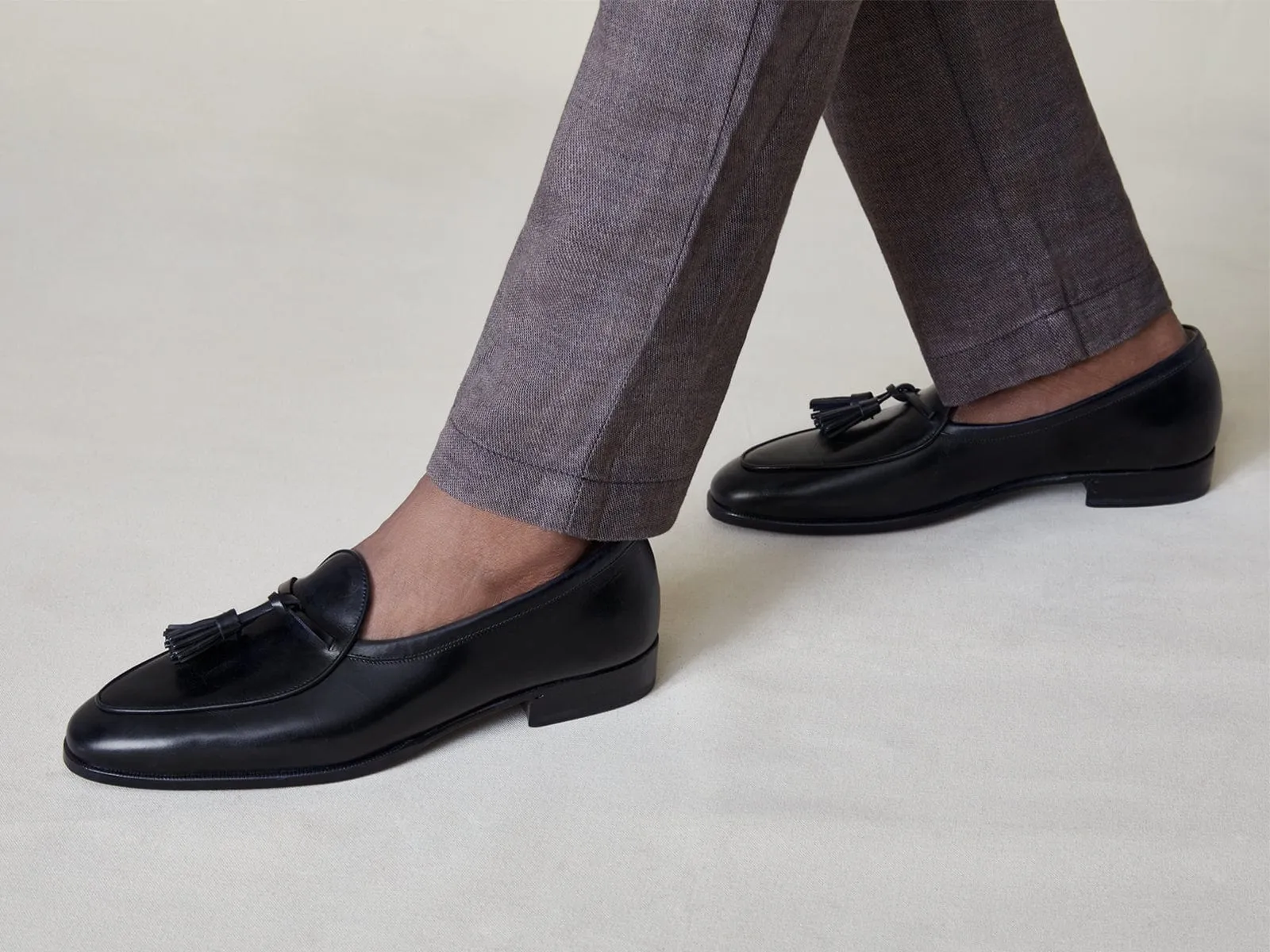 Grand Conti Tassel Loafers in Black Noble Calf