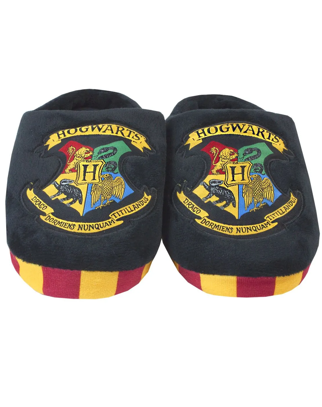 Harry Potter Hogwarts Crest Kid's Slippers - Black