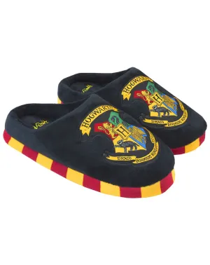 Harry Potter Hogwarts Crest Kid's Slippers - Black