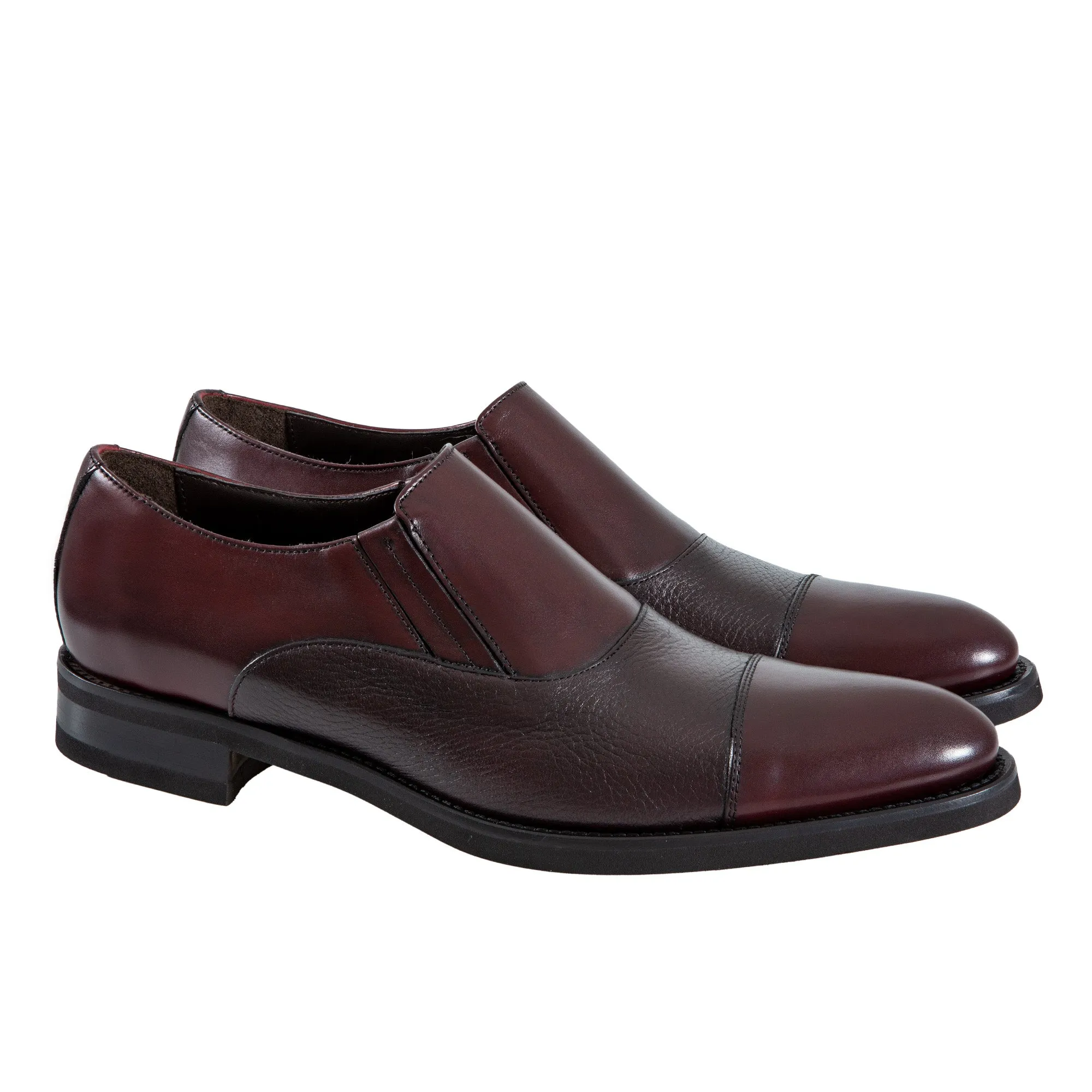 HENRY SARTORIAL Classic Elastic Loafers BURGUNDY