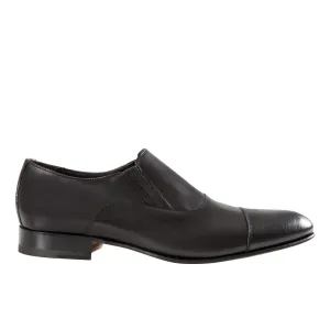 HENRY SARTORIAL Toe Cap Elastic Loafers BLACK