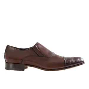 HENRY SARTORIAL Toe Cap Elastic Loafers BROWN