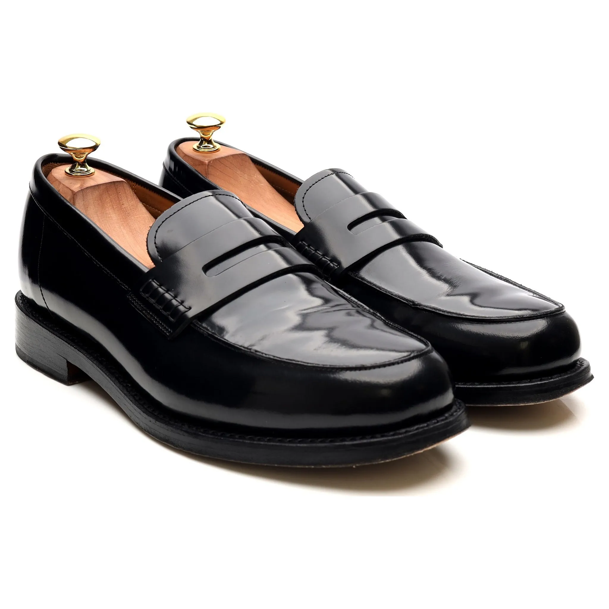 'Jago' Black Leather Loafers UK 10 E