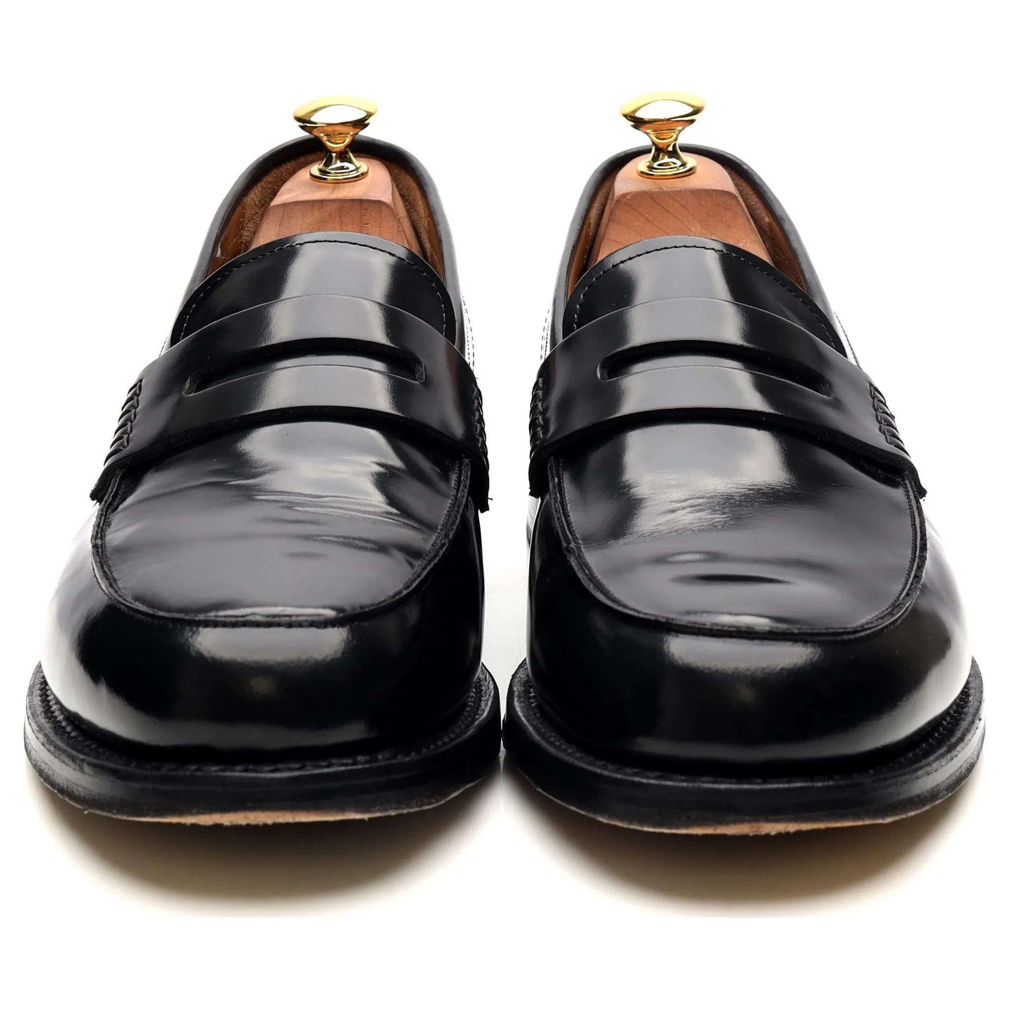 'Jago' Black Leather Loafers UK 10 E