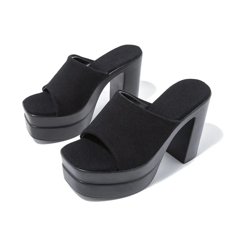 Joskaa 2024 New Open Toe Chunky Sandals