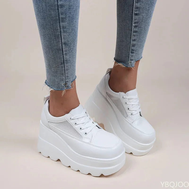 Joskaa 2024 New White Sneakers Women's Platform