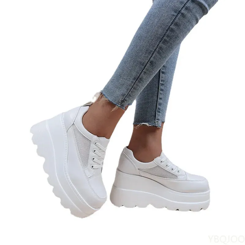 Joskaa 2024 New White Sneakers Women's Platform