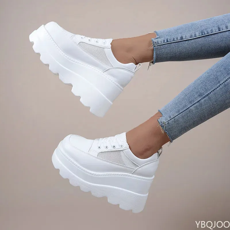 Joskaa 2024 New White Sneakers Women's Platform