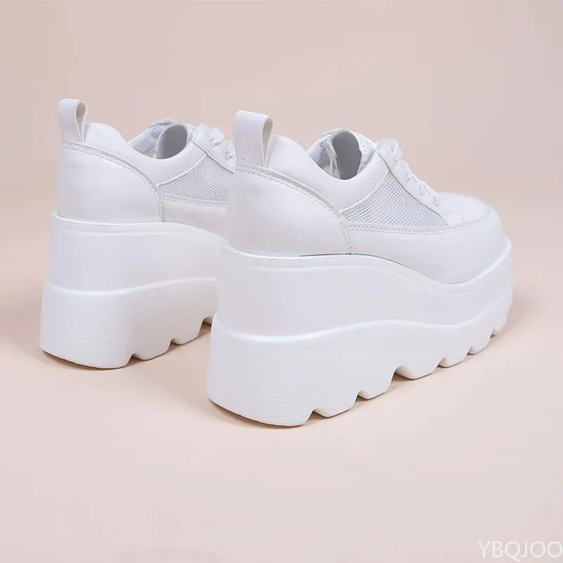 Joskaa 2024 New White Sneakers Women's Platform