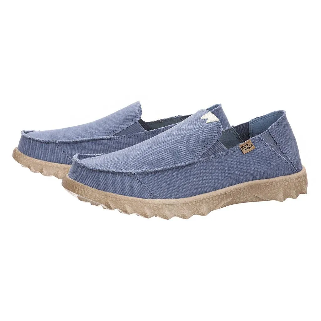 Kickback Couch Mid Blue Canvas Mens Slip On Shoes