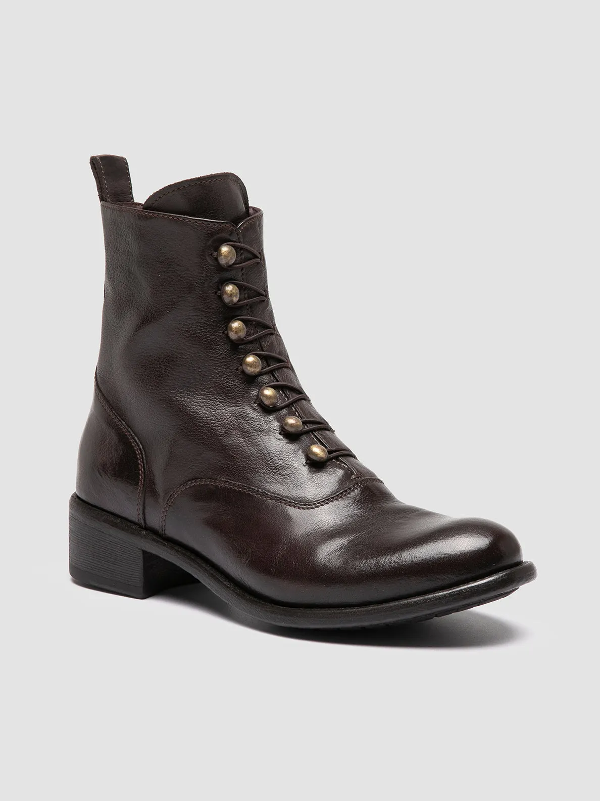 LIS 006 Truffle - Brown Leather Zipped Boots