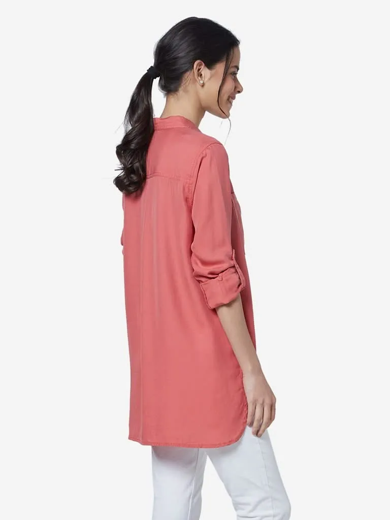 LOV Pink High-Low Tia Shirt