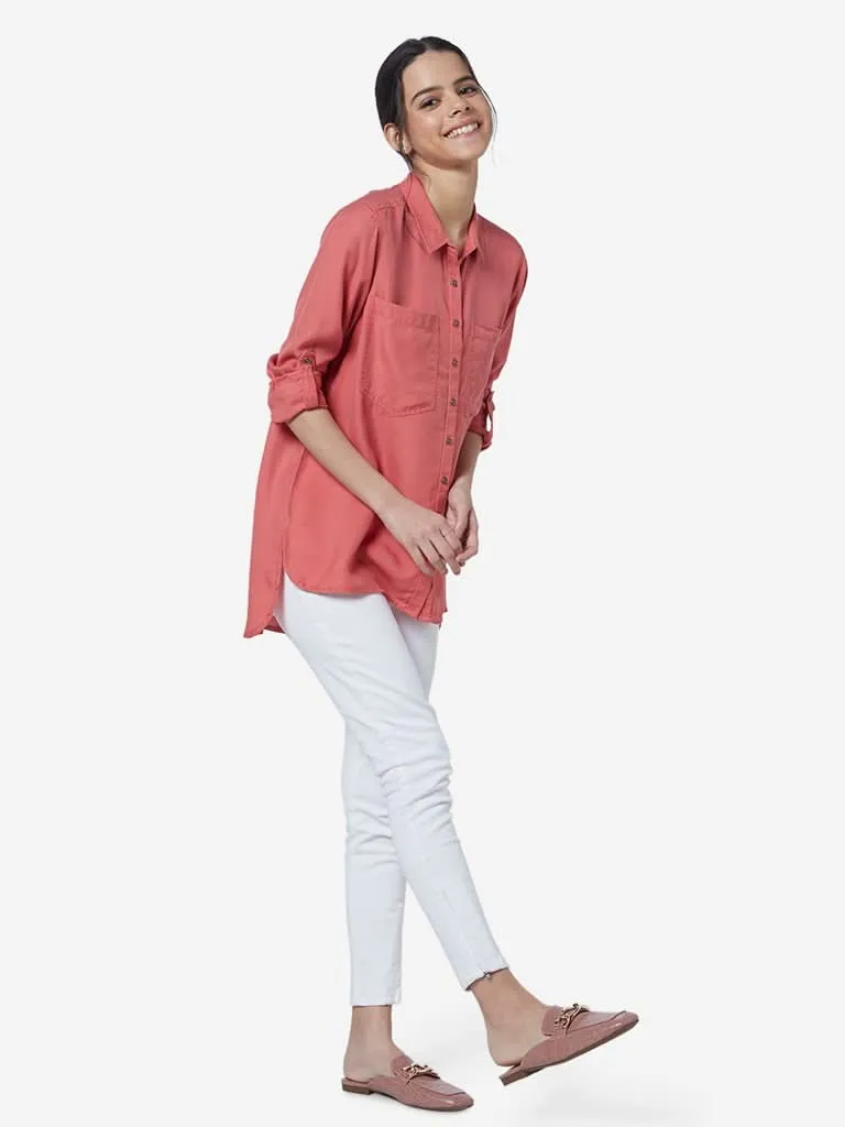 LOV Pink High-Low Tia Shirt