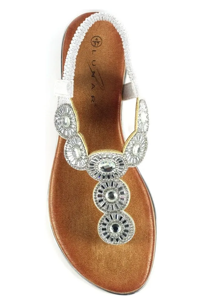 Lunar ladies sandal JLH474 Bora in Silver