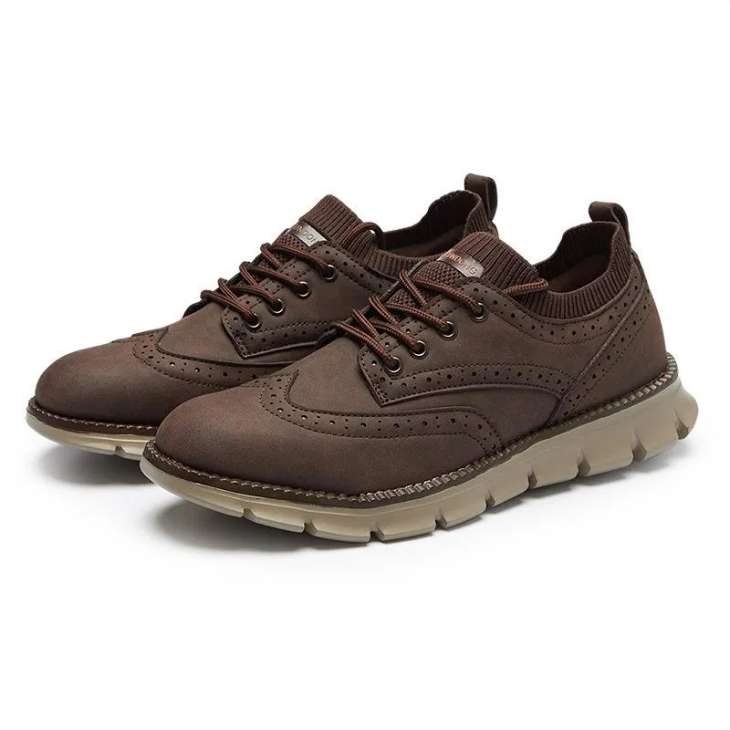 Men's Autumn Breathable Sneakers Classic Orthopedic Sneakers - Brown