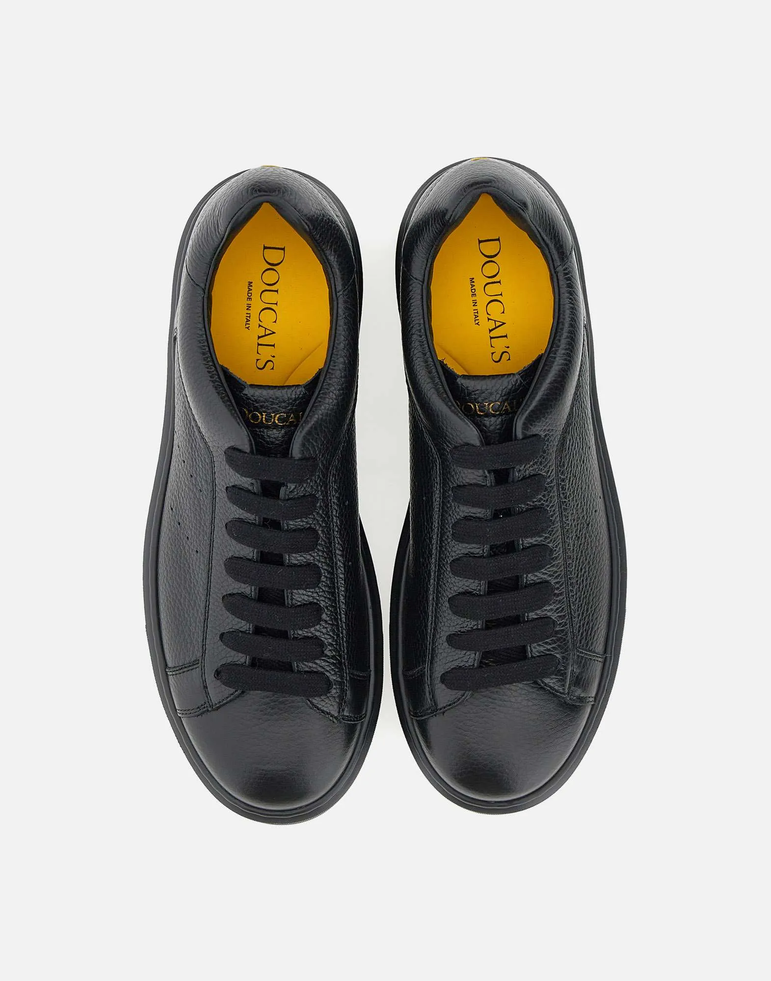 Men's Black Leather Sneakers Ultra-Breathable