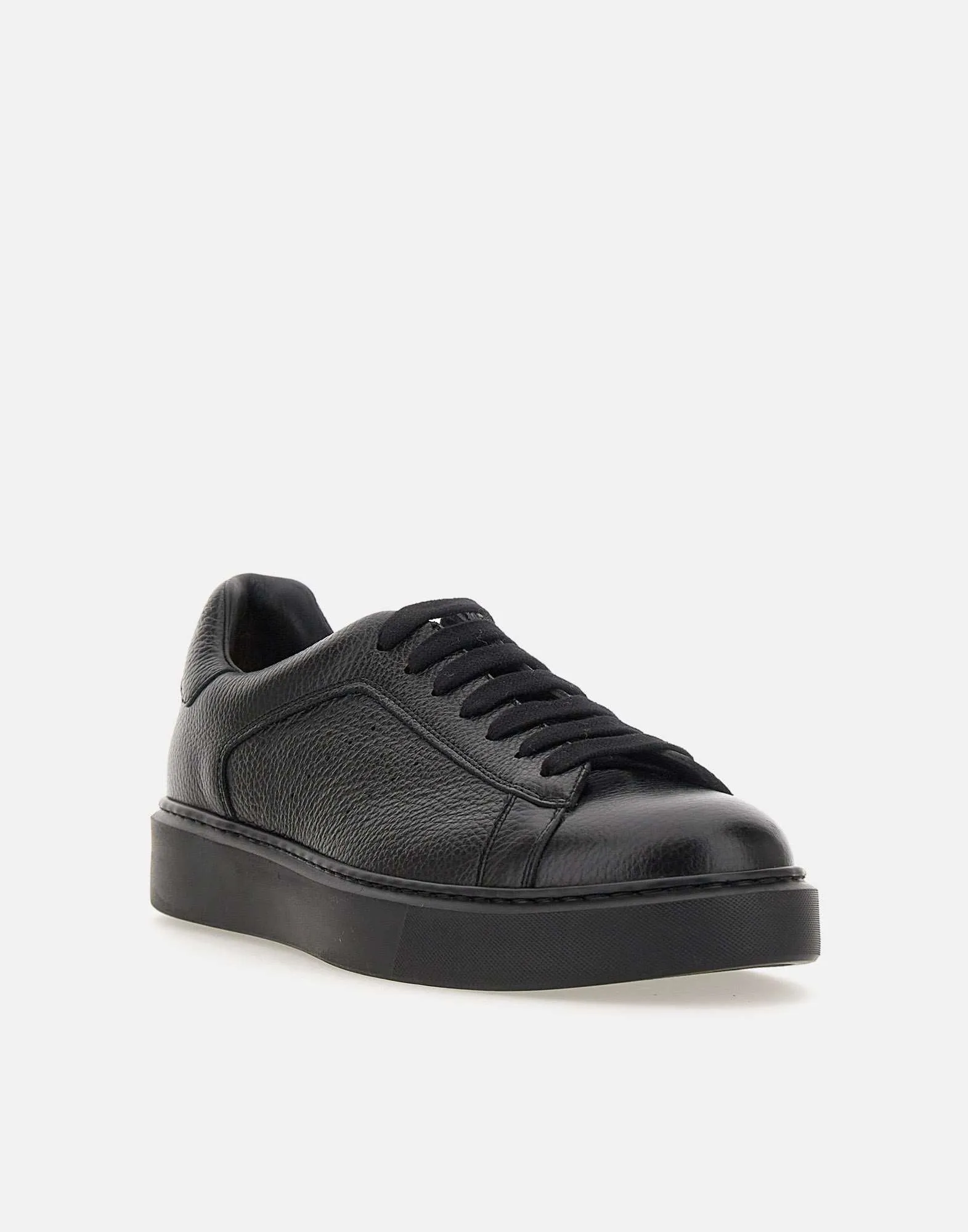 Men's Black Leather Sneakers Ultra-Breathable