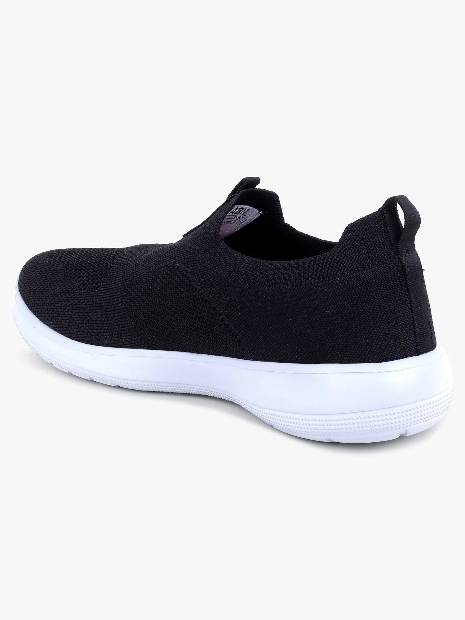 Men's Black Solid Slip-On Casual Shoes