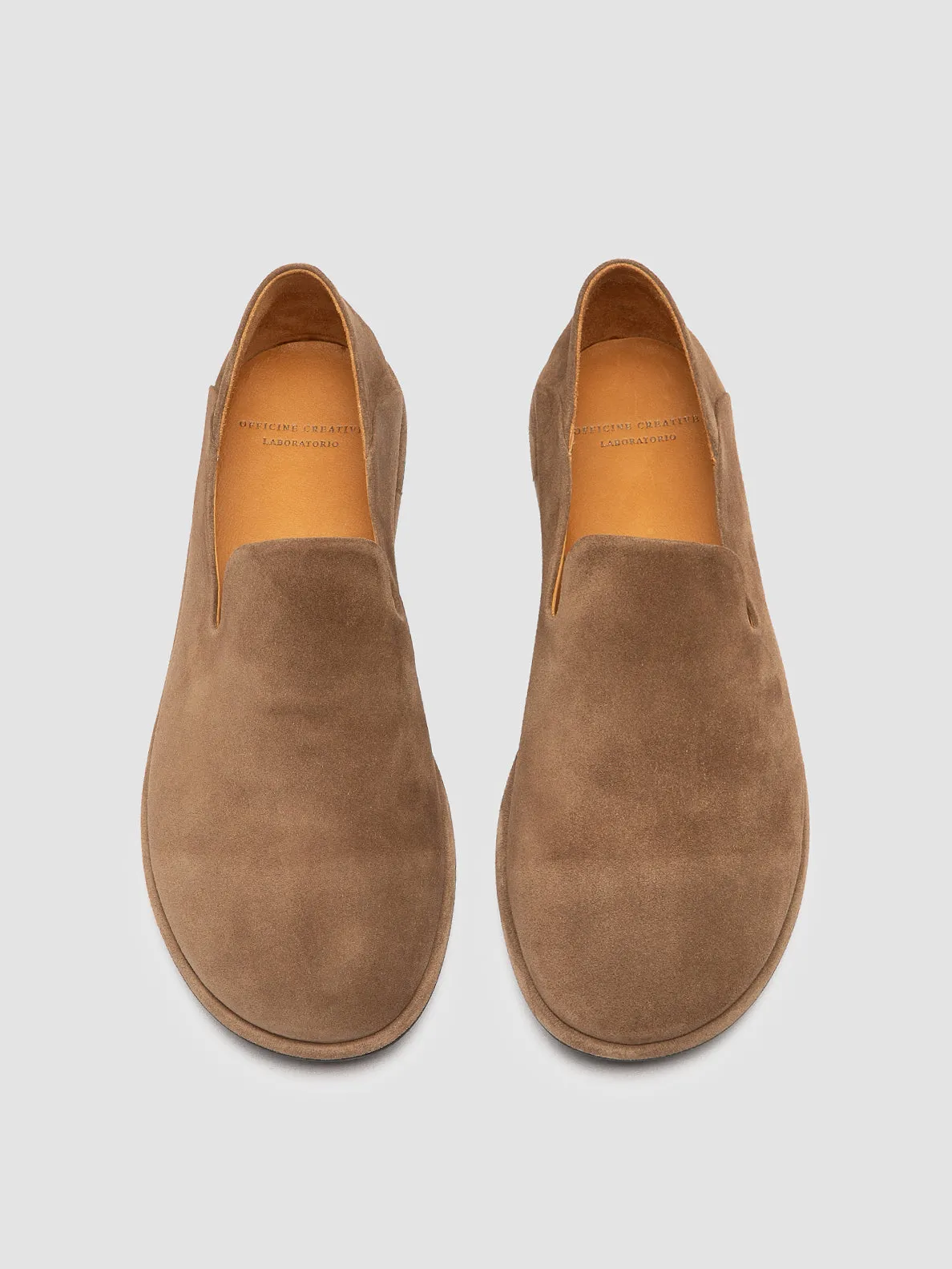 MIENNE 001 - Taupe Suede Penny Loafers