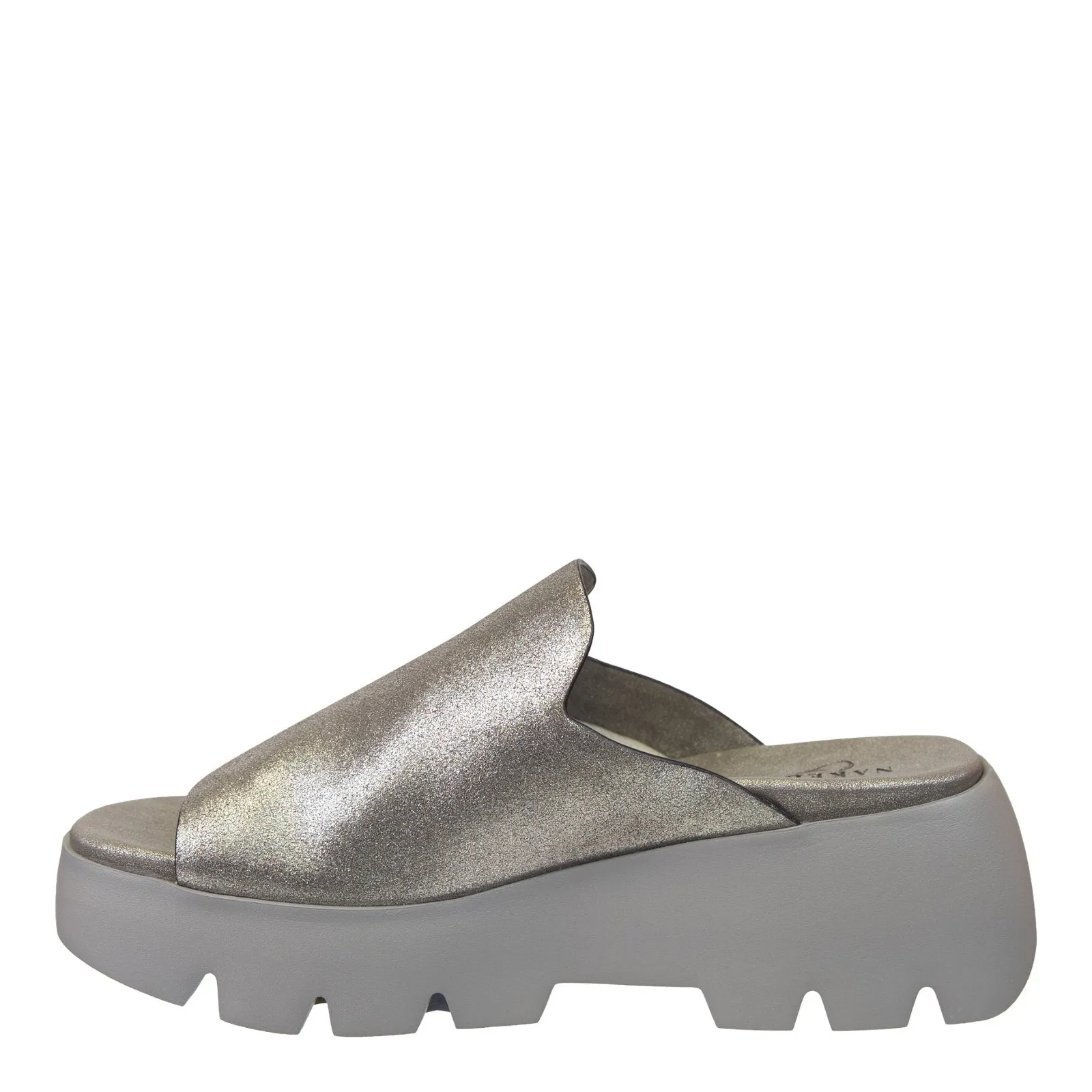 Naked Feet: DRIFT in SILVER Platform Sandals