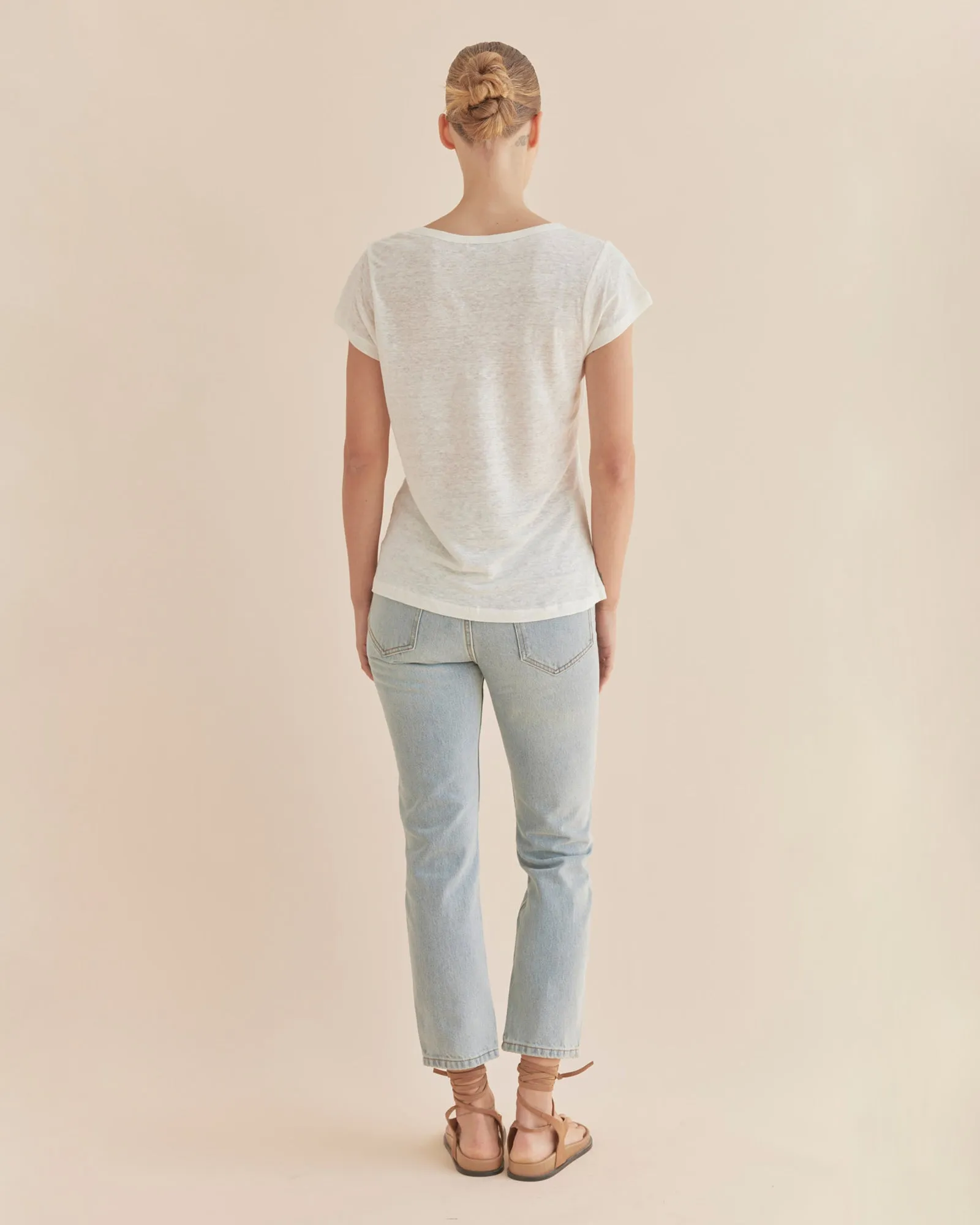 Newport Linen Jersey Tee - Ivory