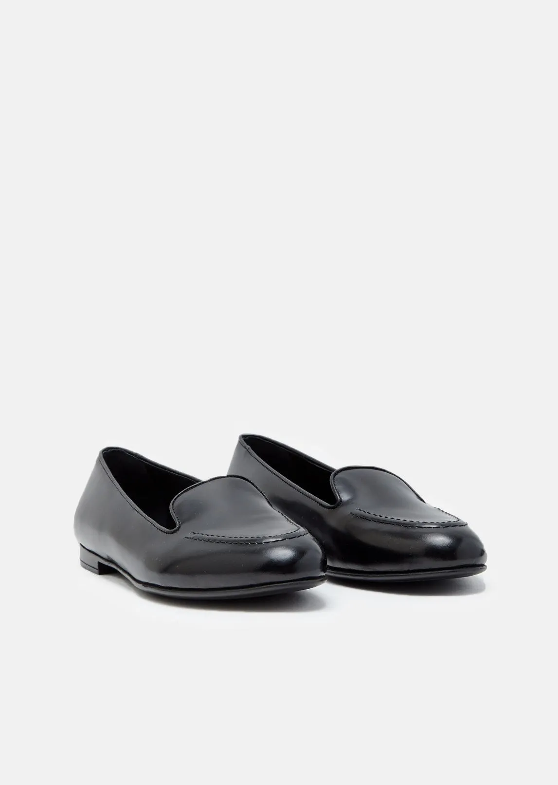 Octavia Polished Fume Ballerina Loafers