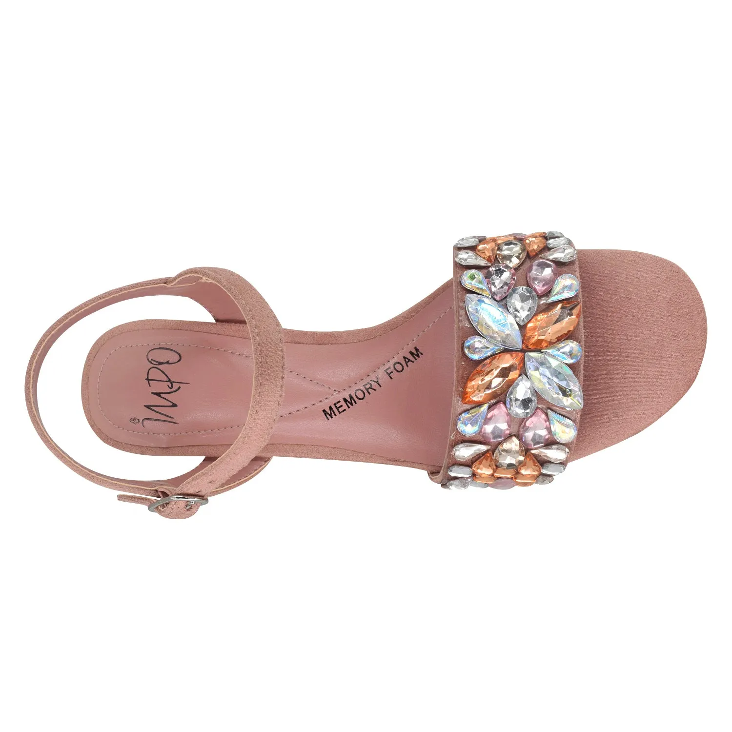 Odely Embellished Platform Sandal with Memory Foam