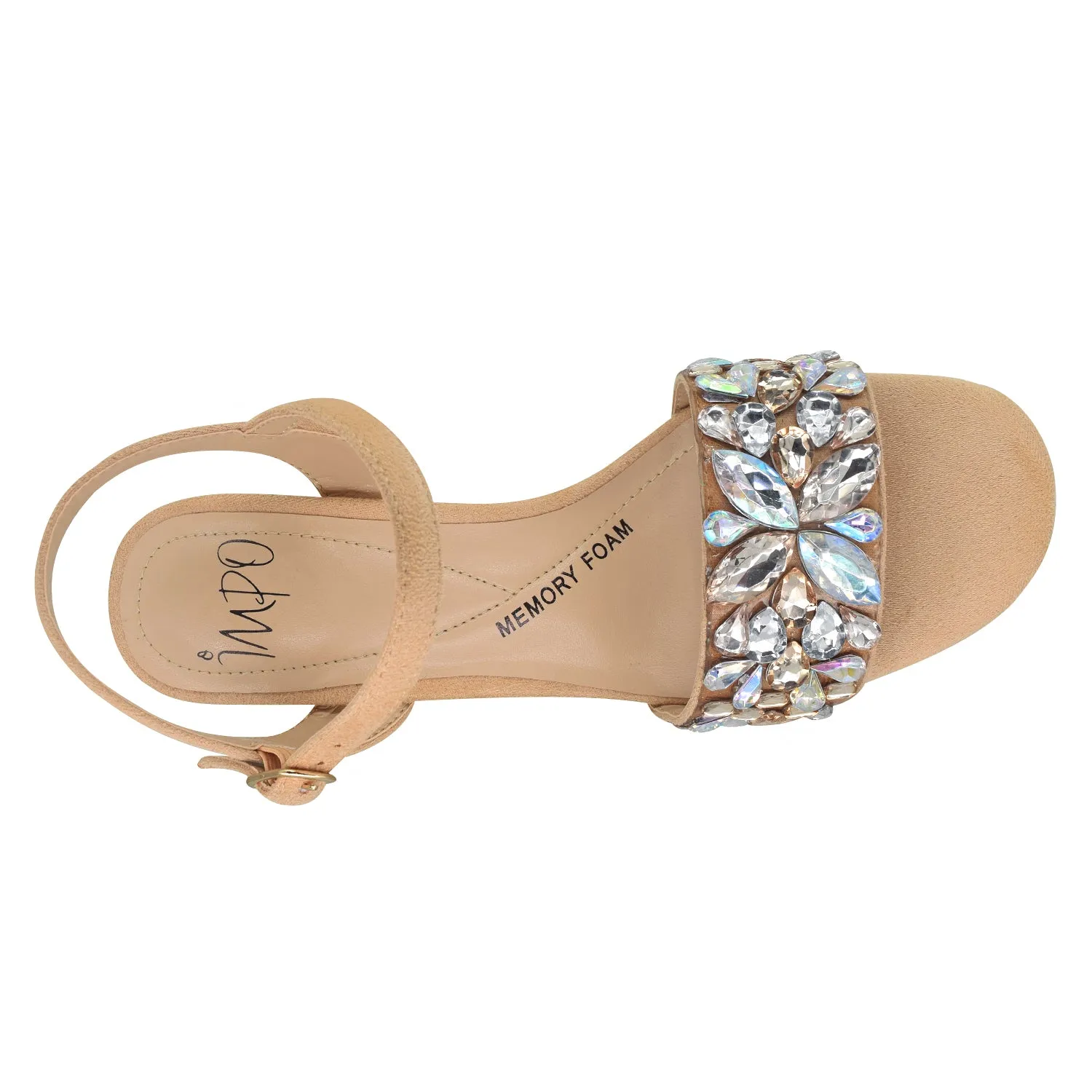 Odely Embellished Platform Sandal with Memory Foam