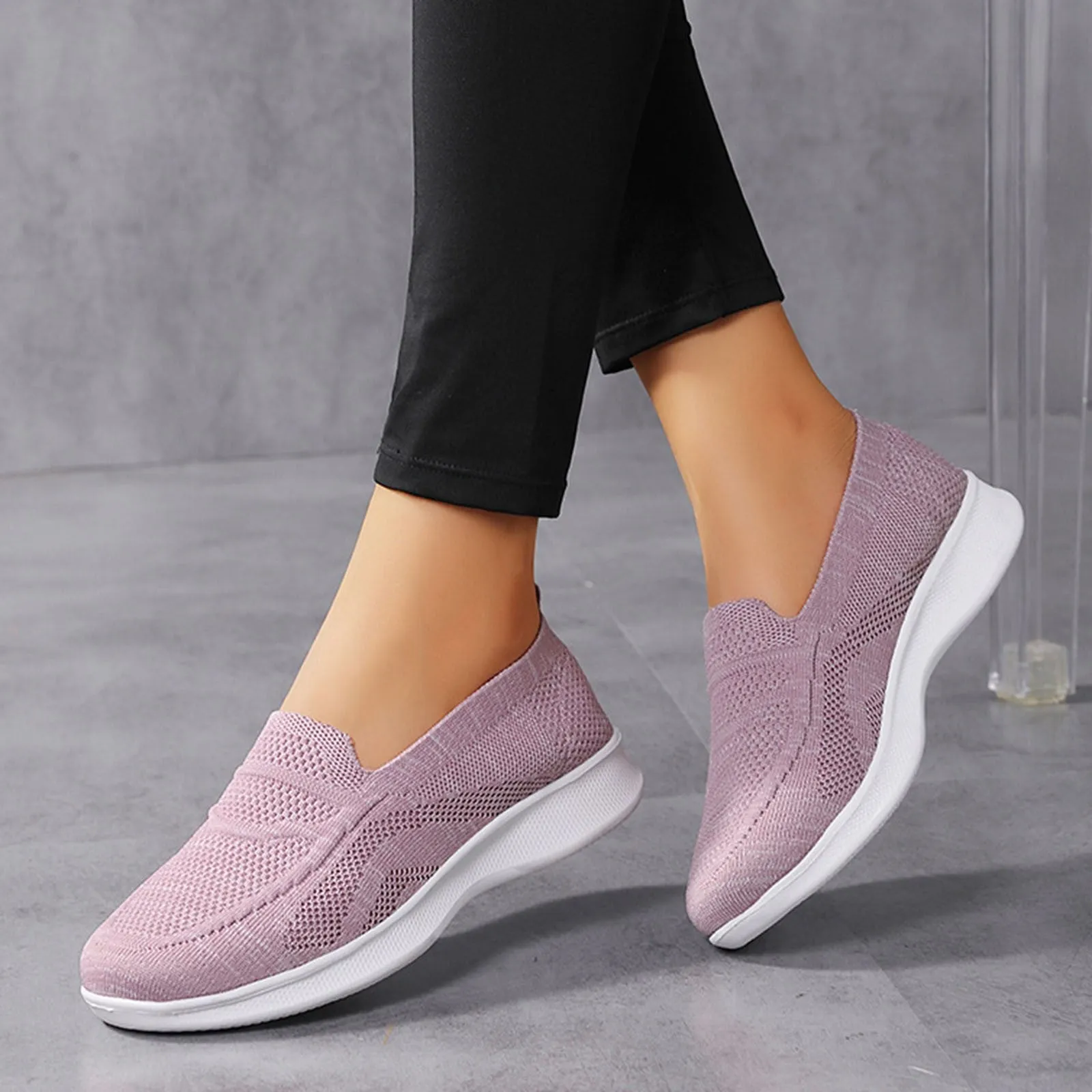 Owlkay Ladies Fashion Mesh Breathable Sneakers