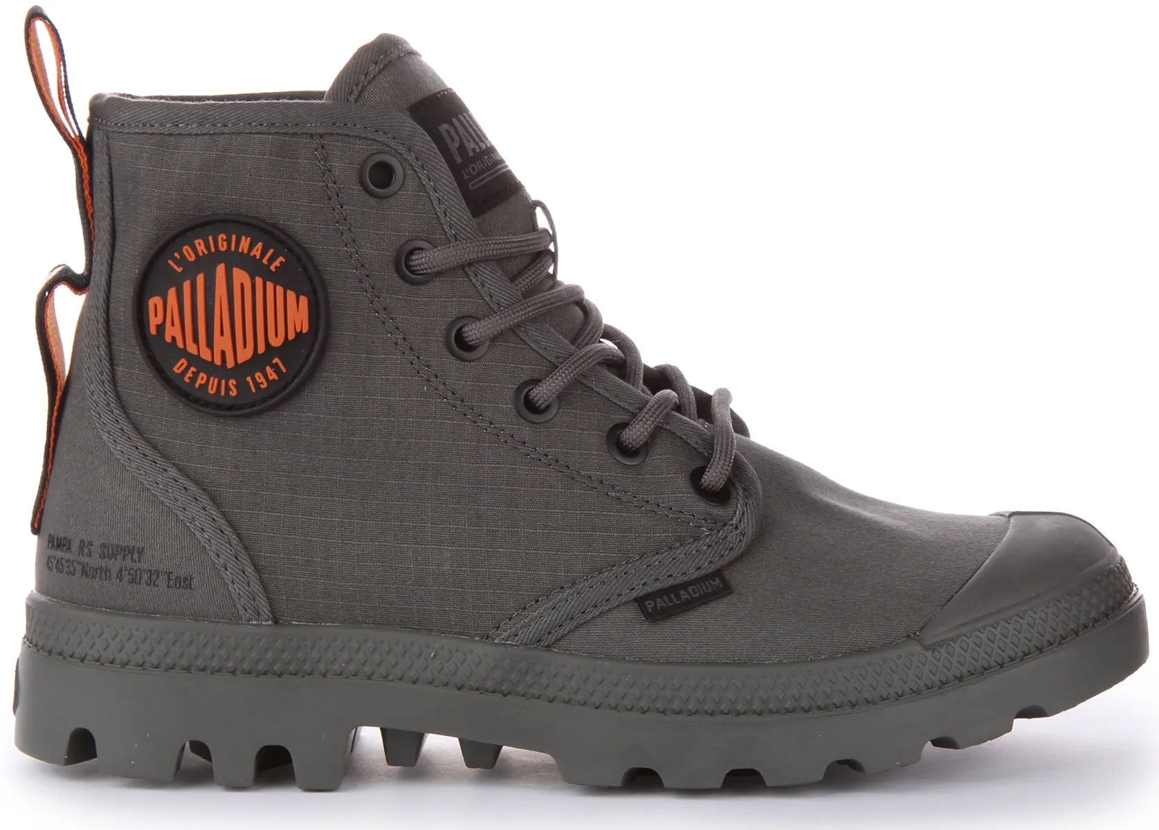 Palladium Pampa Hi Supply In Gun Metal For Unisex