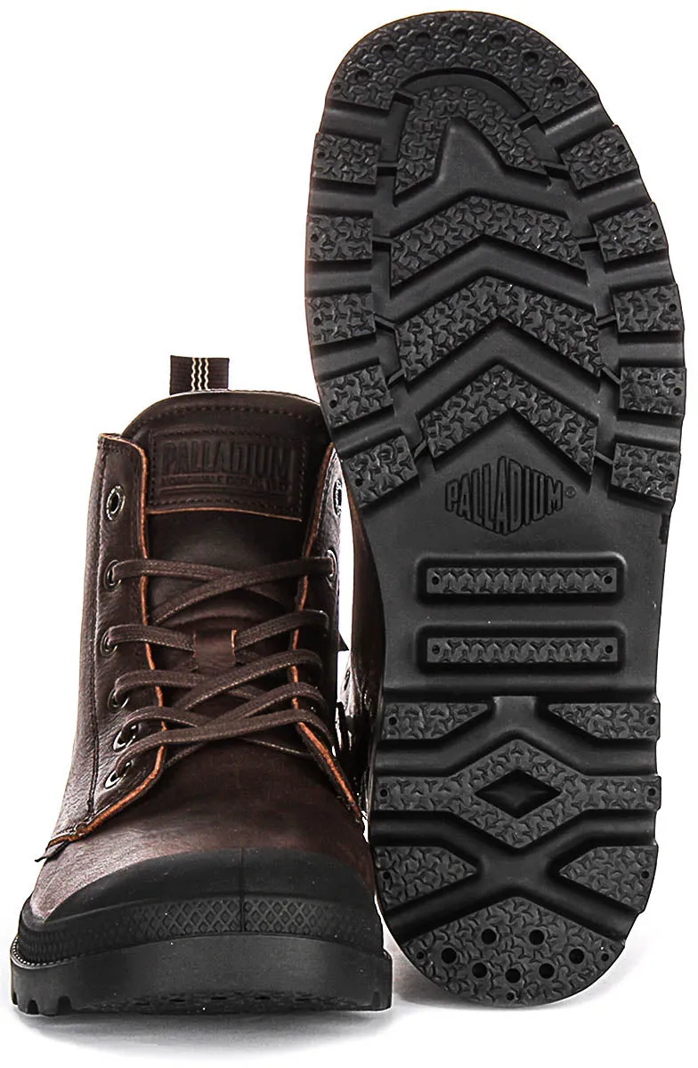 Palladium Pampa Hi Zip Lite In Brown