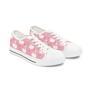 Pink Swan Women's Low Top Sneakers