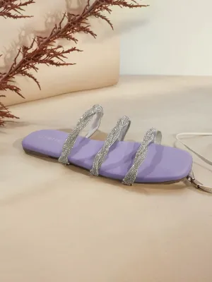 Purple Fancy Slippers for women.