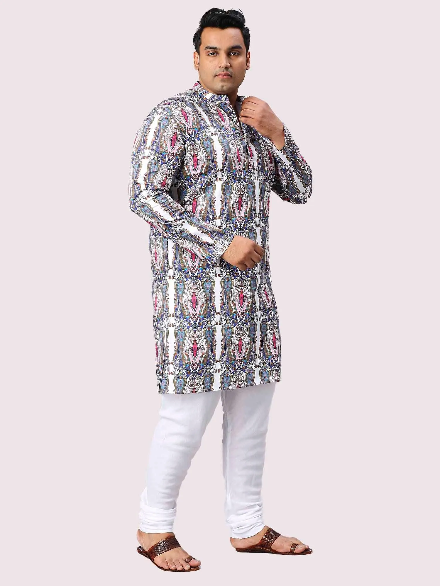 Regent Digital Printed Men's Plus Size Kurta