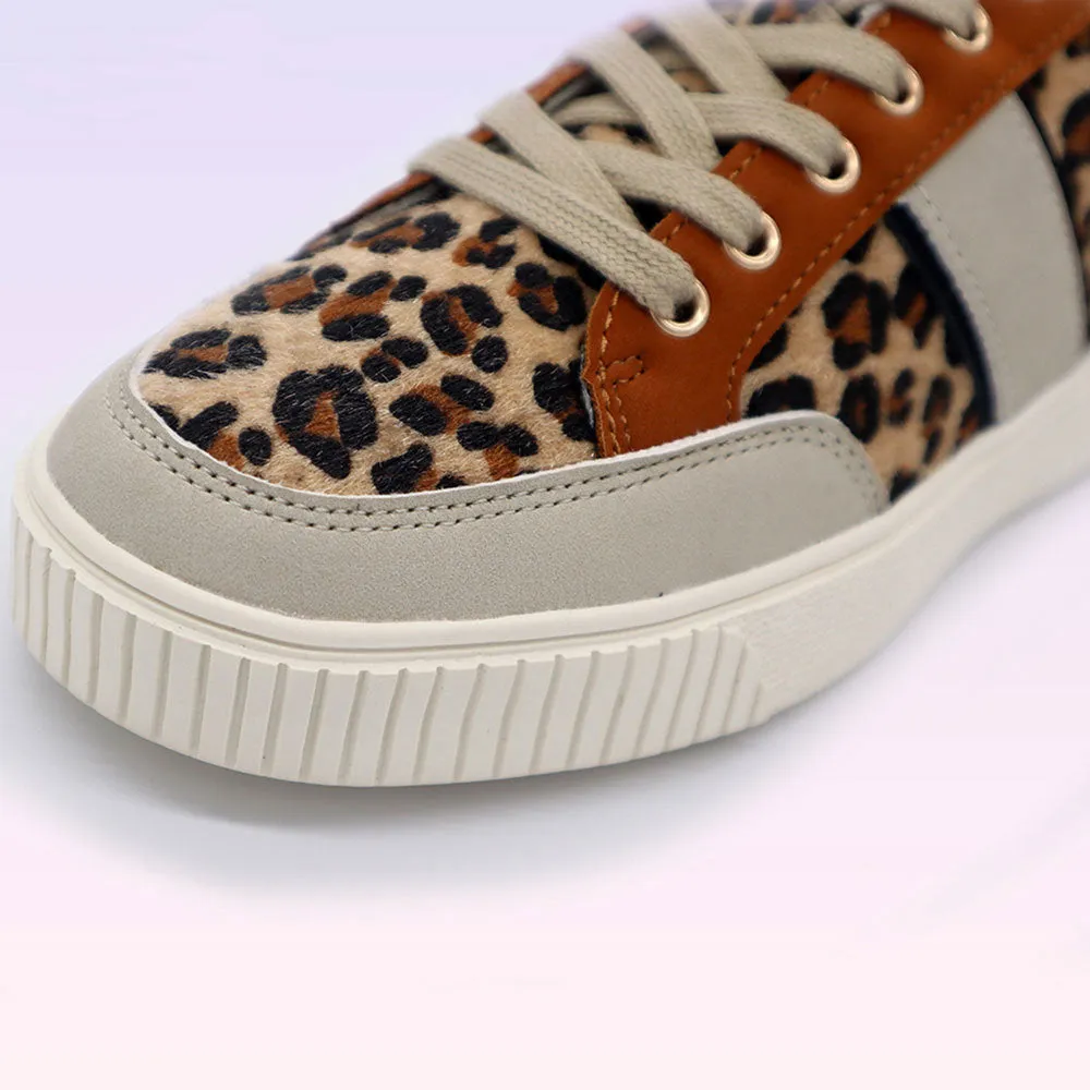 Schinotch 2022 New Wome Fashion Sneakers Casual Horse Hair Leopard Breathable