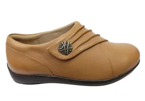 Scholl Orthaheel Wordy Loafer Womens Supportive Leather Comfort Shoes