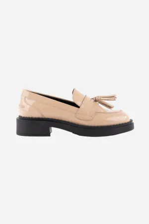 Seychelles Final Call Loafer in Patent Beige