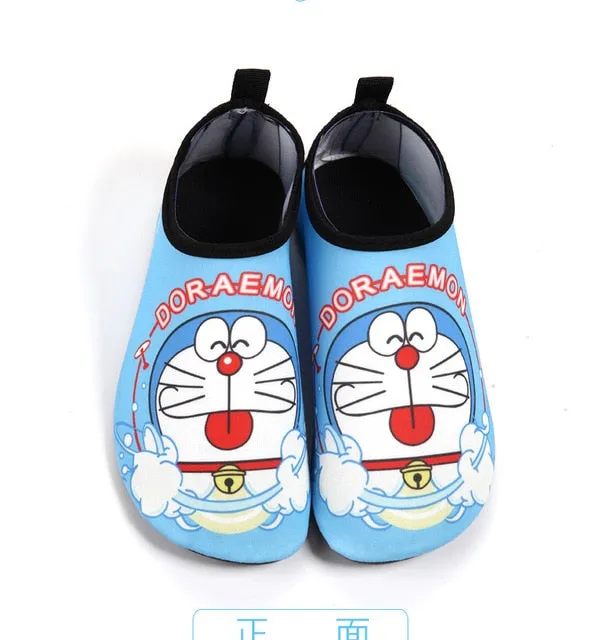 Skin-friendly Cartoon Print Soft Rubber Toddler Shoes For Beach Swim