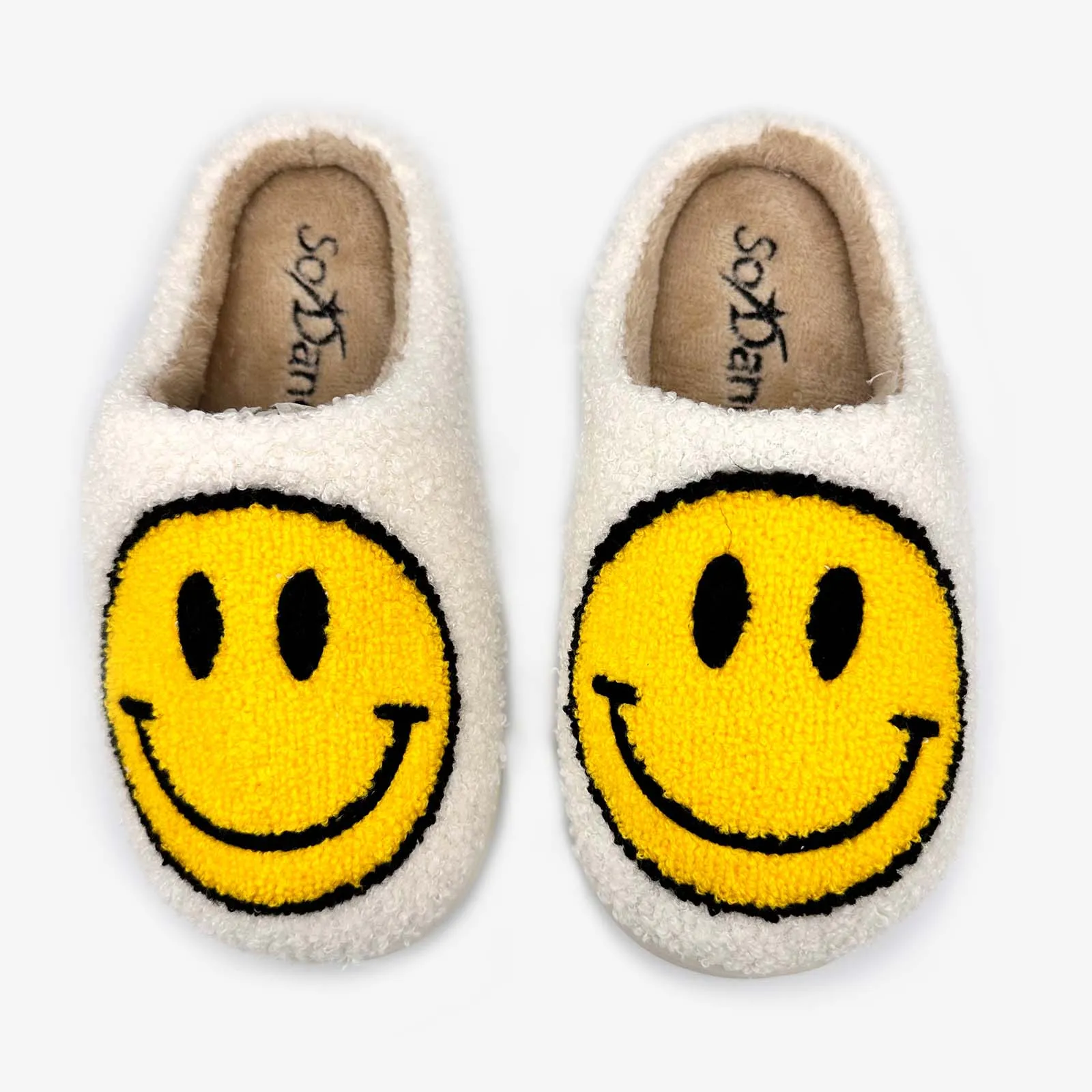 So Danca Ladies Yellow Smile Face Slippers