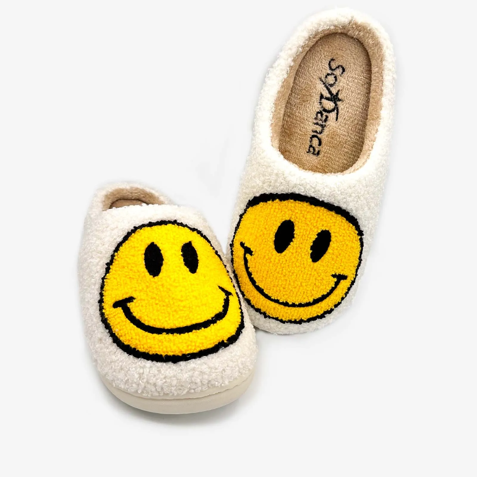 So Danca Ladies Yellow Smile Face Slippers