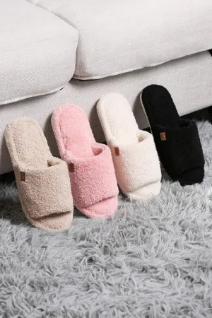 Solid Open Toe Soft Home Indoor Floor Slippers - Assorted Colors