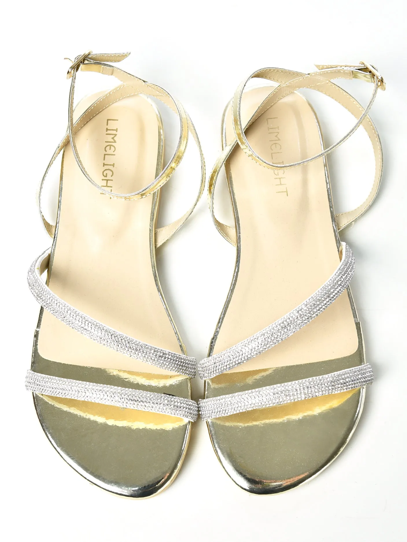 Sparkling Striped Sandals