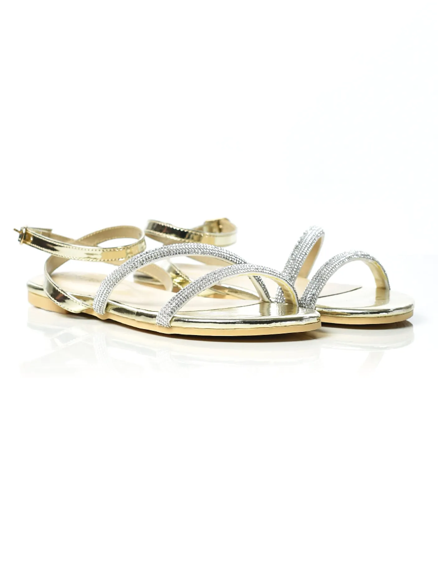 Sparkling Striped Sandals