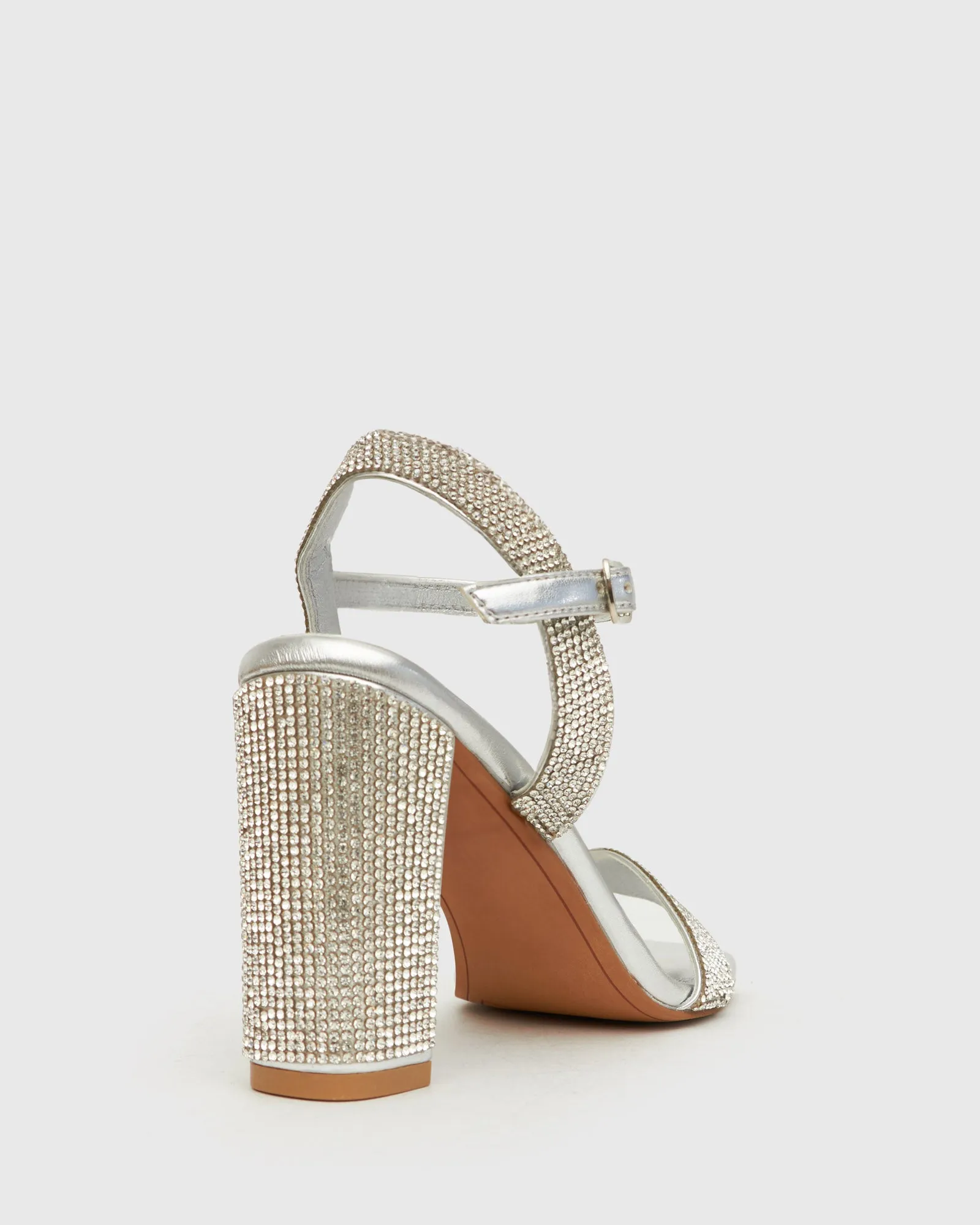 SUGAR Diamante Square Toe Sandals