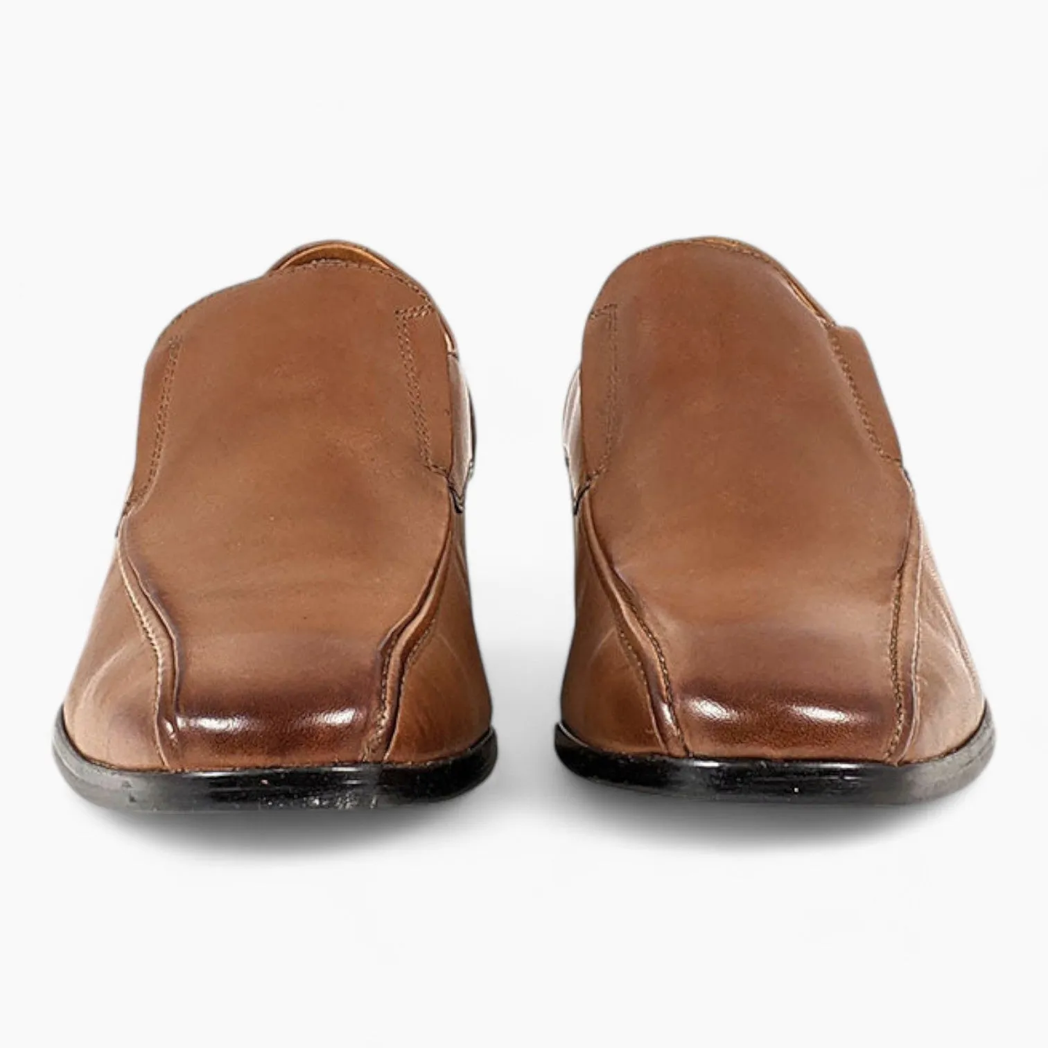 Tan Slip-On Shoes with Tramline Stitch - Dubarry Deegan