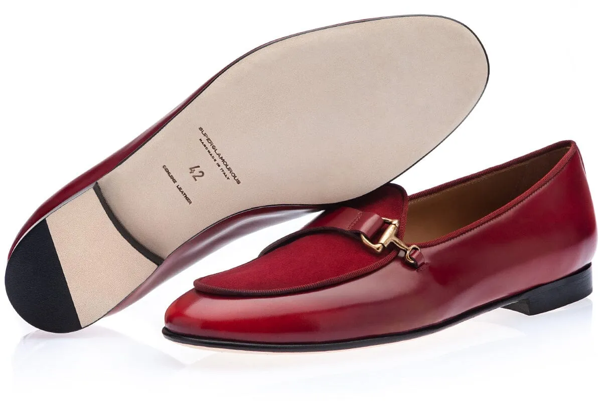 TANGERINE 12 CORDOVAN BURGUNDY BELGIAN LOAFERS