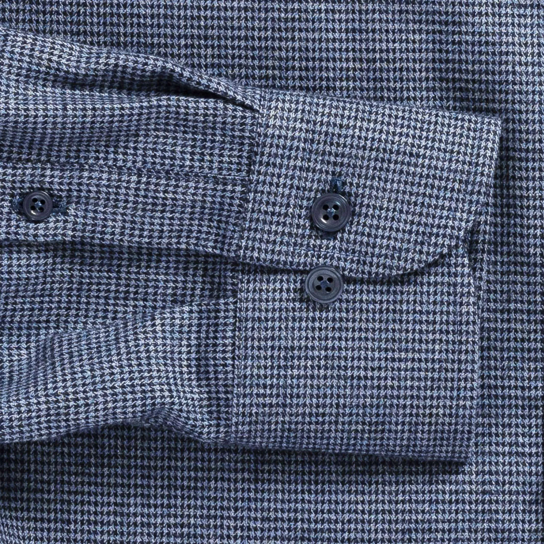 The Blue Conlon Houndstooth Custom Shirt