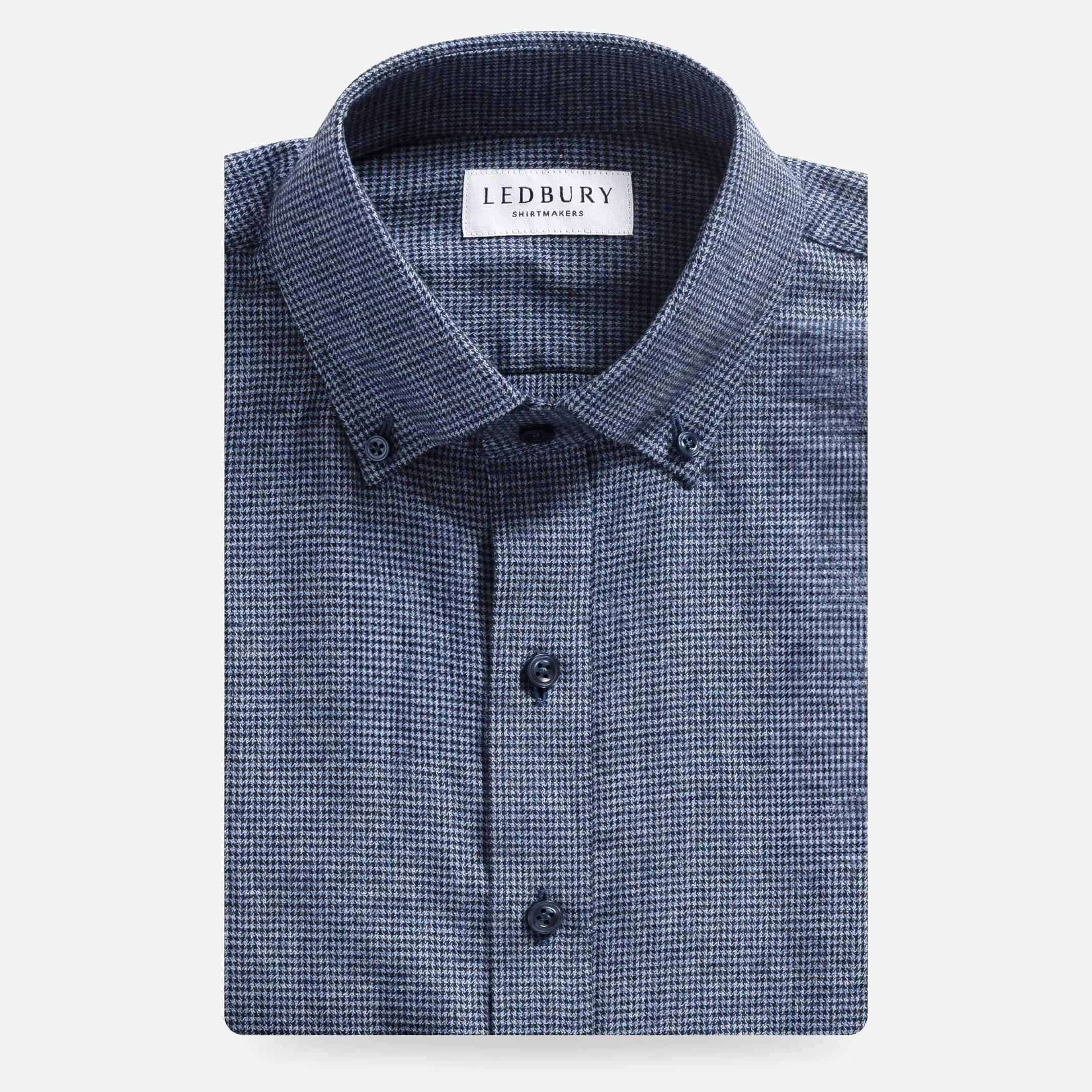 The Blue Conlon Houndstooth Custom Shirt