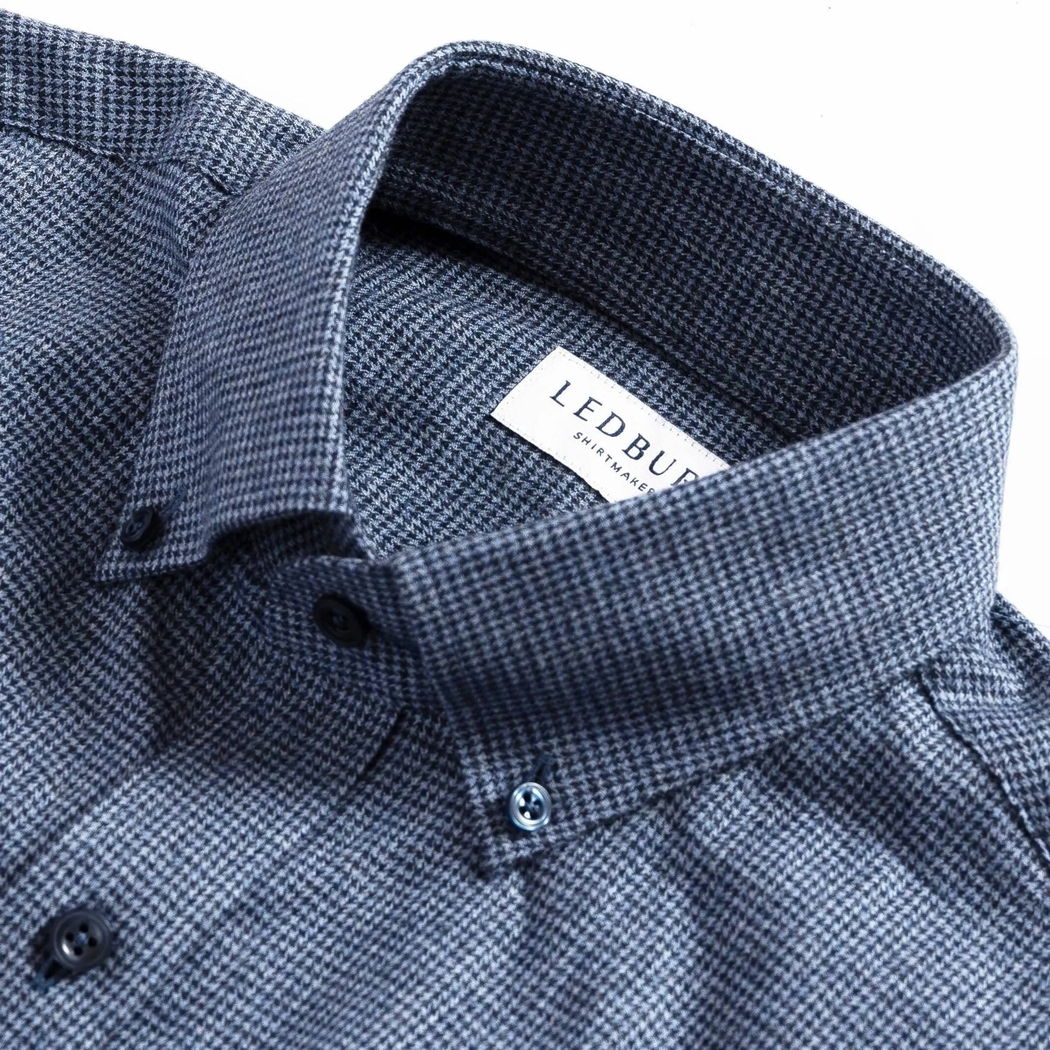 The Blue Conlon Houndstooth Custom Shirt