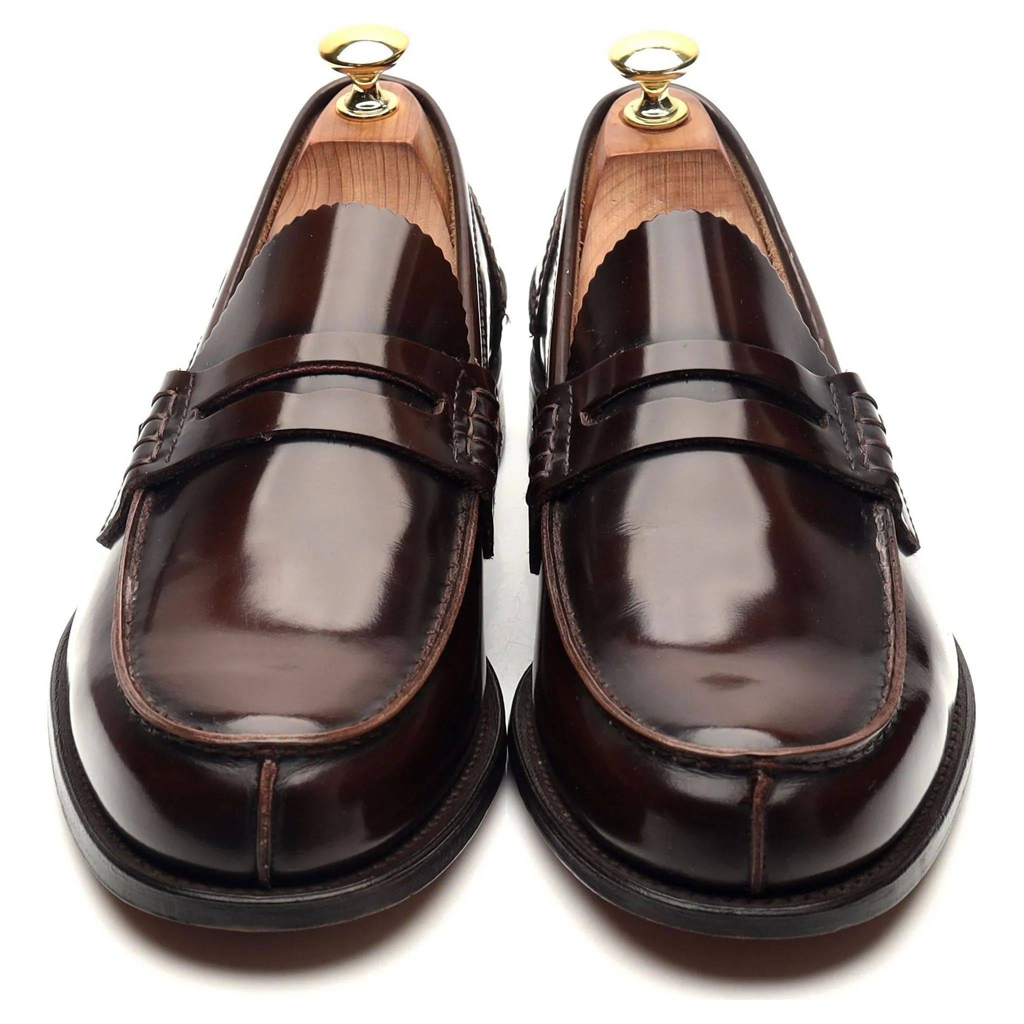 'Tunbridge' Dark Brown Leather Loafers UK 8.5 F